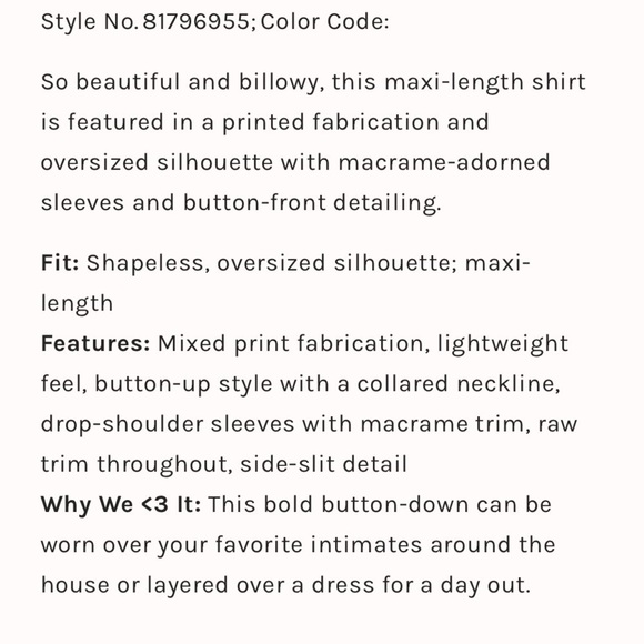 FREE PEOPLE shirt Duster large Watching Waves Maxi Aquamarine Combo NEW - Picture 15 of 15